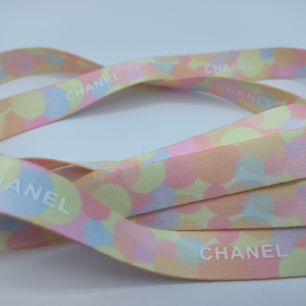 CHANEL Pastel Bubble Ribbon 2 Yards | Rare GWP Gift Wrap Packaging - Picture 3 of 4
